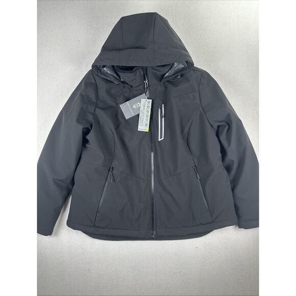 Free Country Thermo Super Soft Shell Jacket, Ladies Size L Black - Picture 3 of 16